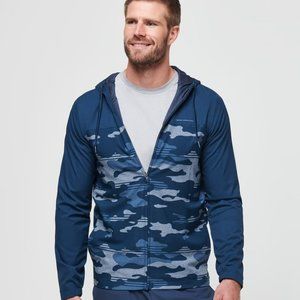 NWT Travis Mathew CAMO TECH HOODIE golf jacket Large blue travismathew Brand New